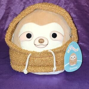 BLACK FRIDAY SALE Squishmallows Plush Sherpa Hoodie series, Sherman Sloth, NWT